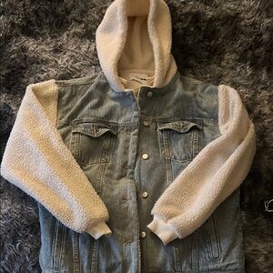 Denim Jacket with Sherpa Lining
